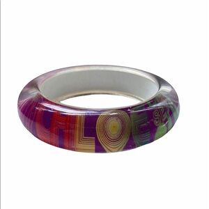 SEE BY CHLOE  Lucite Multicolor Bangle Bracelet